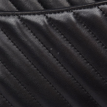 Chanel Lambskin Chevron Quilted Jumbo Double Flap So Black 9 of 9