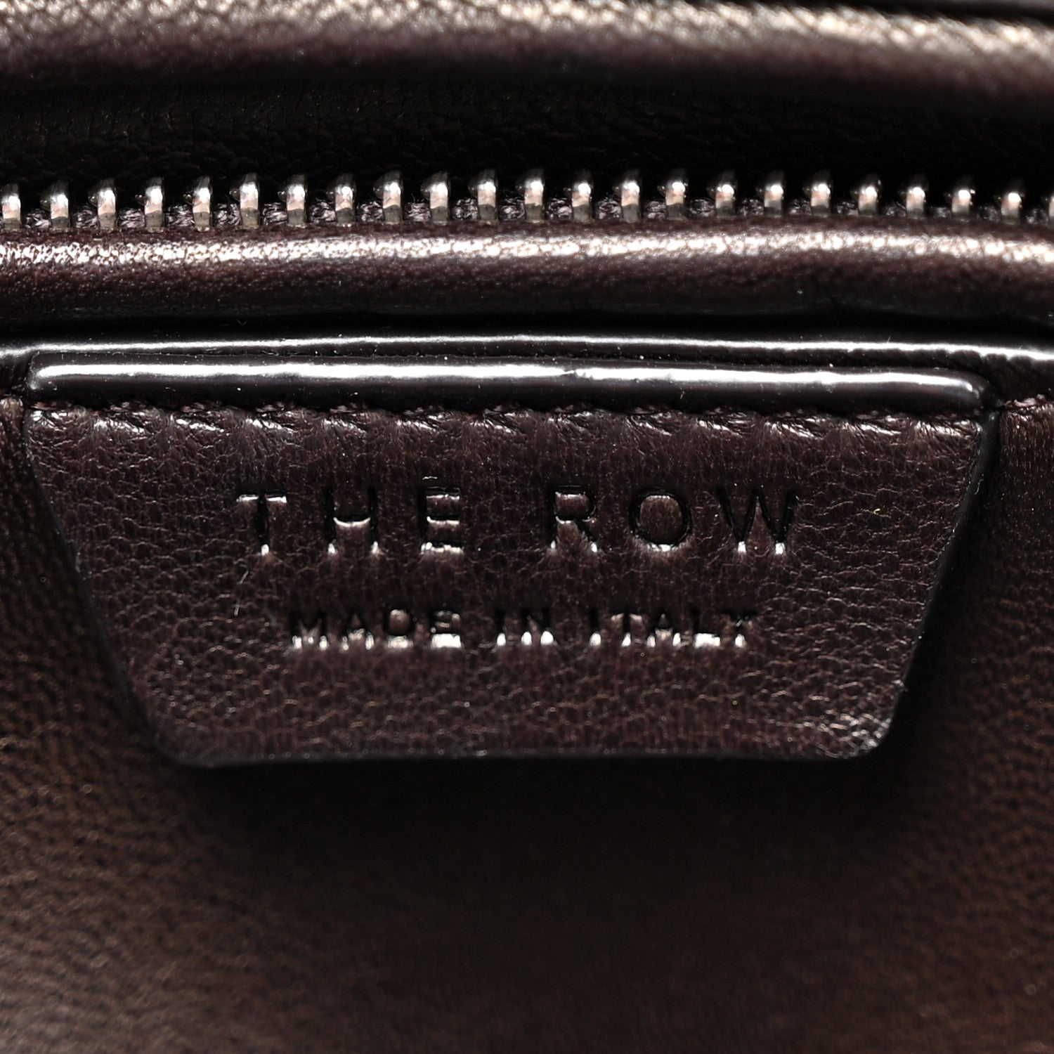 The Row Polished Saddle Calfskin Agnes Bag Deep Brown 6 of 9