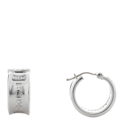 Tiffany Sterling Silver Wide 1837 Hoop Earrings 1 of 4