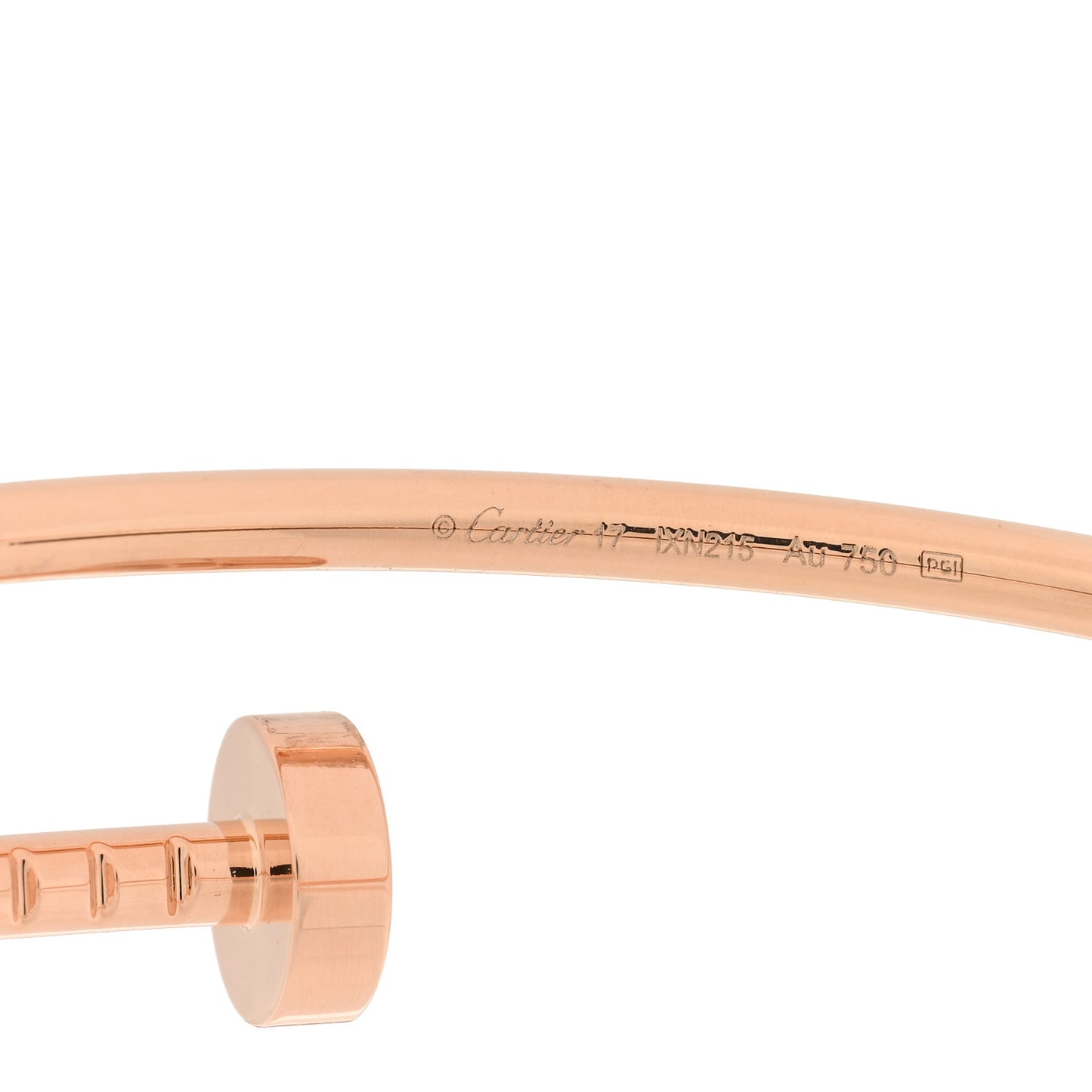 18K Pink Gold Small Juste Un Clou Bracelet 17