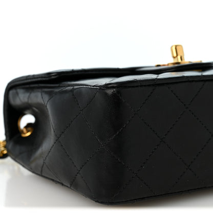 Chanel Lambskin Quilted Mini Square Flap Bag Black 9 of 10
