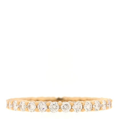 Tiffany 18K Yellow Gold Diamond 2mm Eternity Band Ring 49 5 1 of 4