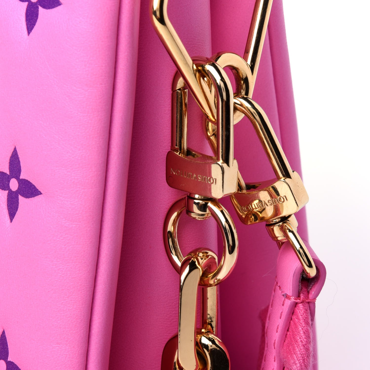 Louis Vuitton Lambskin Embossed Monogram Vuittamins Coussin PM Rose Violet 5 of 5