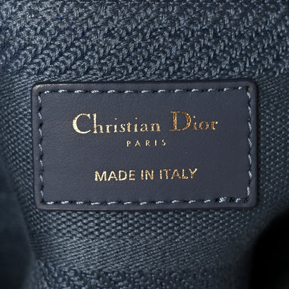 Christian Dior Canvas Embroidered Cannage Medium Lady D-Lite Denim Blue 6 of 10