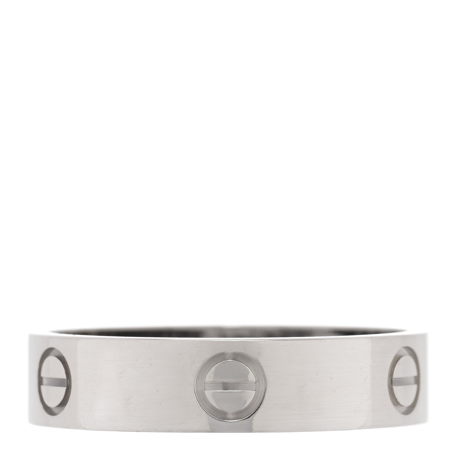 Cartier 18K White Gold 5.5mm LOVE Ring 66 11.5 3 of 5
