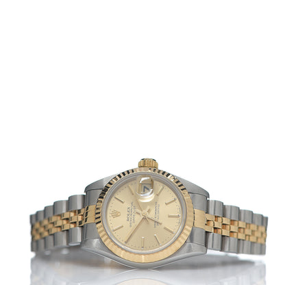 Rolex Stainless Steel 18K Yellow Gold 26mm Oyster Perpetual Datejust Watch Champagne 69173 2 of 5