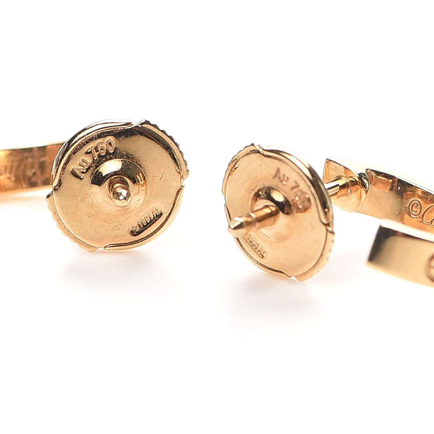 Cartier 18K Yellow Gold Small LOVE Hoop Earrings 3 of 6