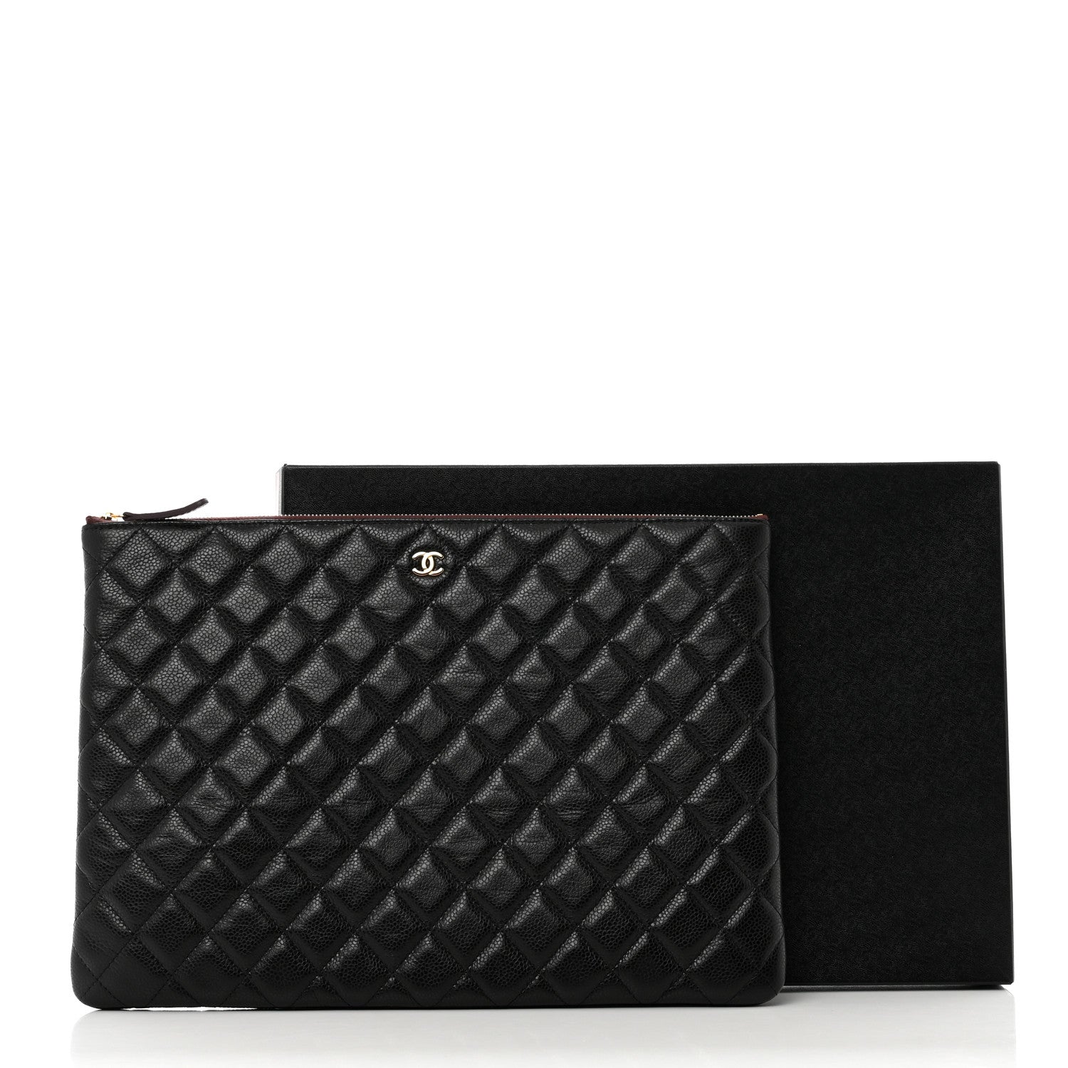 Chanel Caviar Quilted Large Cosmetic Case Black 8 of 8