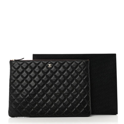 Chanel Caviar Quilted Large Cosmetic Case Black 8 of 8