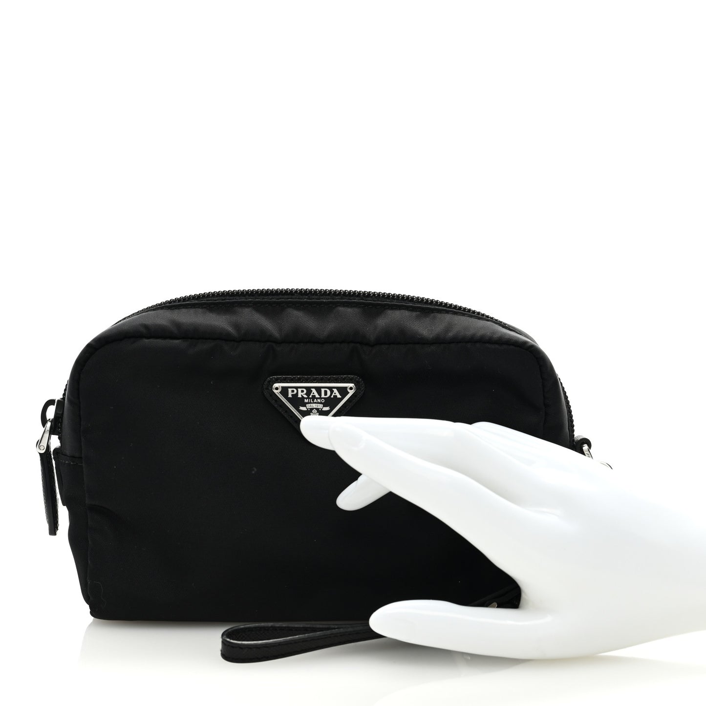 Tessuto Nylon Wristlet Pouch Black