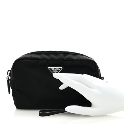 Prada Tessuto Nylon Wristlet Pouch Black 2 of 6