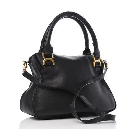 Chloe Calfskin Studded Medium Marcie Satchel Black 4 of 12