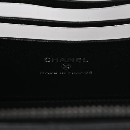 Chanel Lambskin Quilted Small Top Handle Vanity Case With Chain So Black 6 of 11