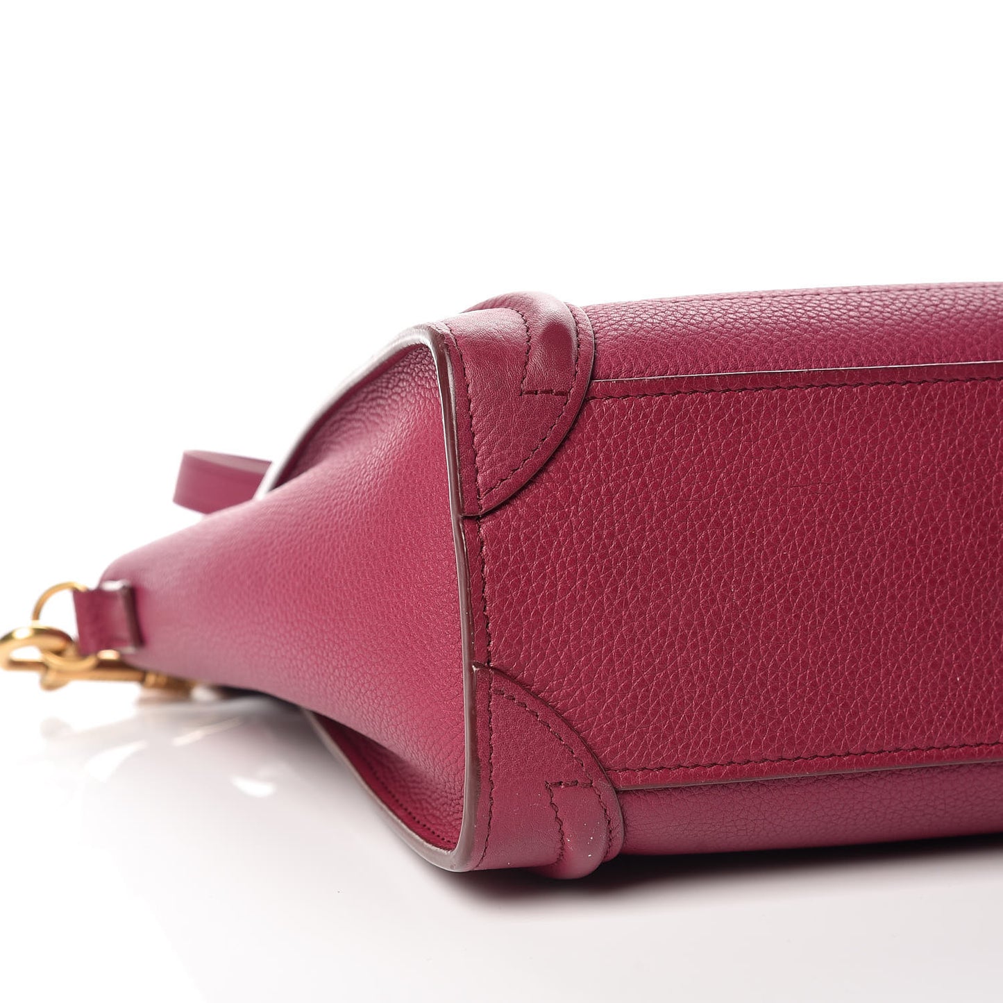 Drummed Calfskin Nano Luggage Plum