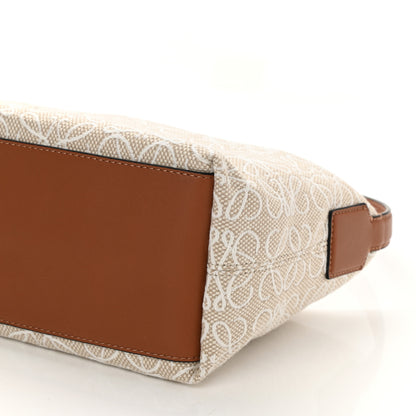 Loewe Jacquard Anagram Calfskin Small Cubi Bag Ecru Tan 9 of 9