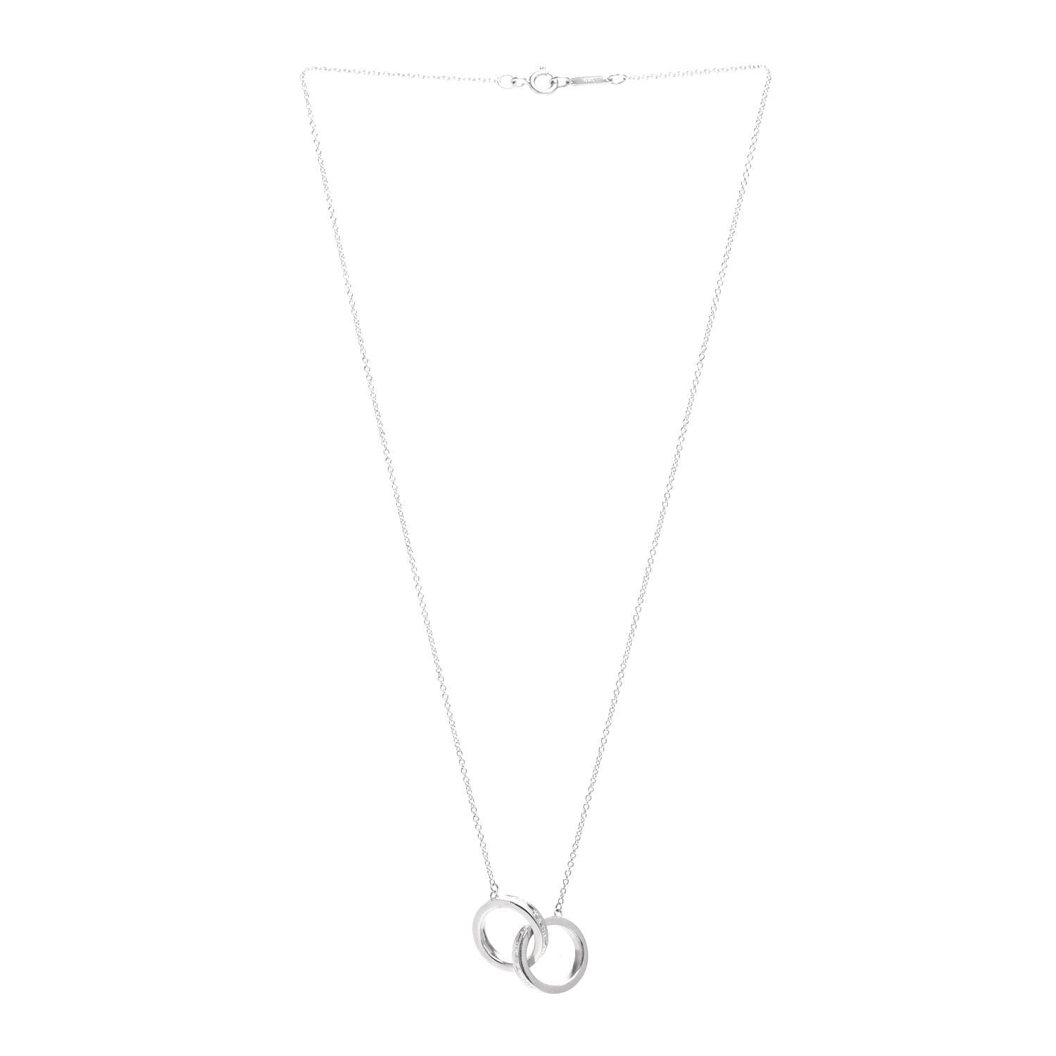 Tiffany Sterling Silver 1837 Interlocking Circles Pendant Necklace 2 of 4