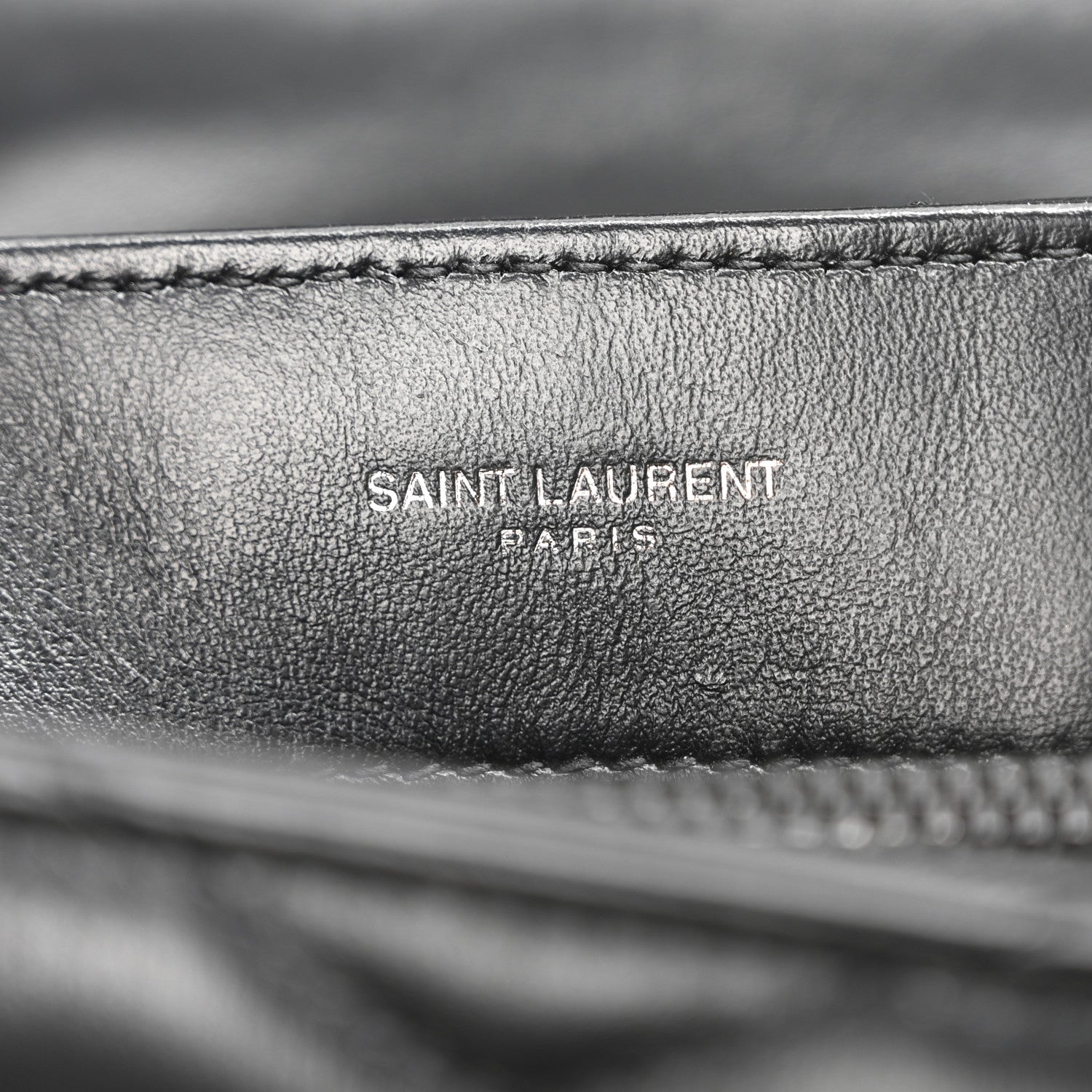 Saint Laurent Calfskin Y Quilted Monogram Monochrome Small Loulou Chain Satchel Black 6 of 11