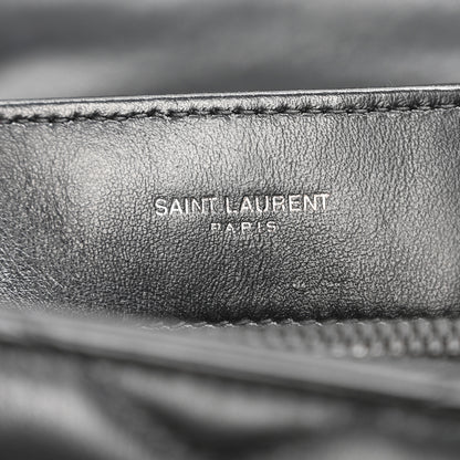 Saint Laurent Calfskin Y Quilted Monogram Monochrome Small Loulou Chain Satchel Black 6 of 11