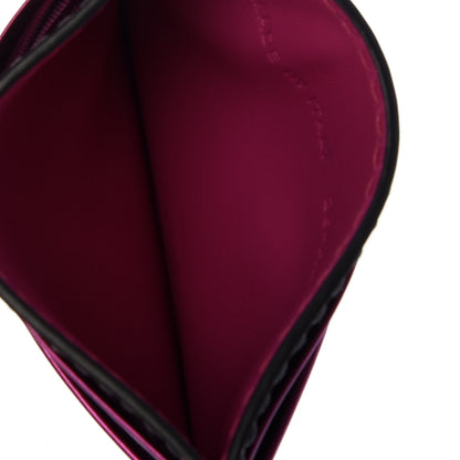 Christian Dior Metallic Calfskin D-Fence Card Holder Fuchsia 5 of 6