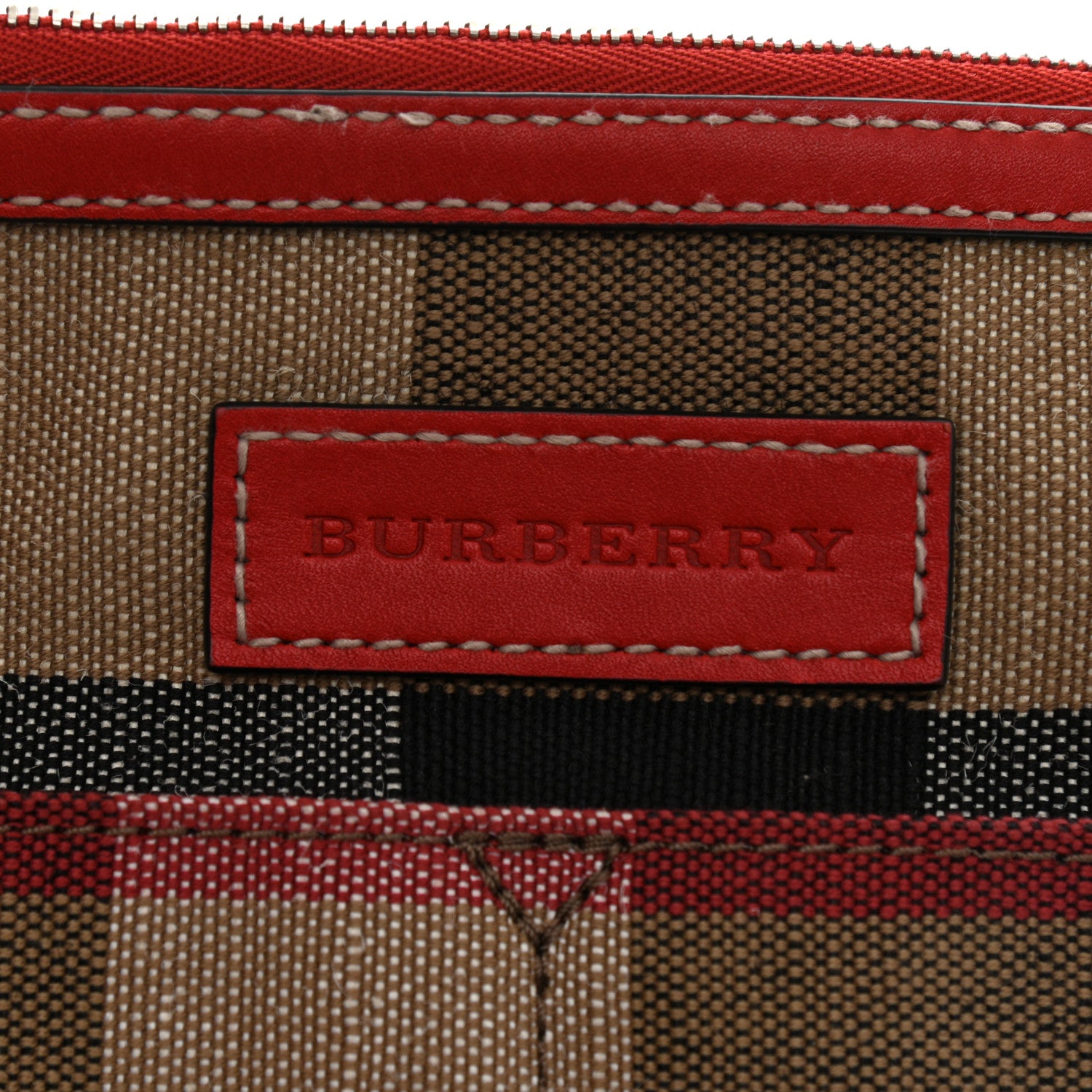 Burberry Canvas Mega Check Medium Ashby Hobo Cadmium Red 6 of 13