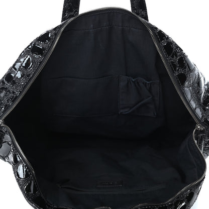 Givenchy Patent Crocodile Embossed Large Nightingale Black 4 of 6