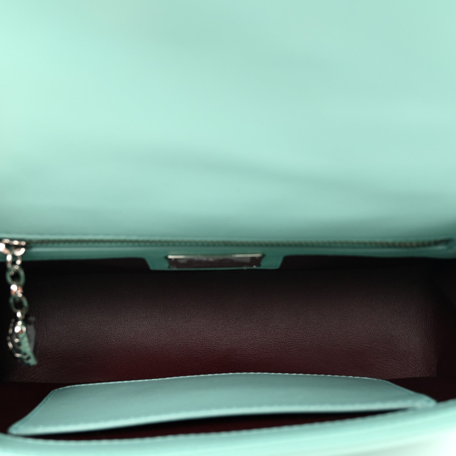 Bulgari Calfskin Matelasse Small Serpenti Cabochon Shoulder Bag Turquoise 5 of 9