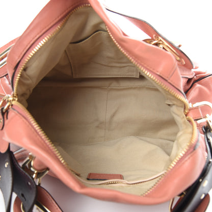 Chloe Calfskin Medium Military Paraty Peach Pink 5 of 17