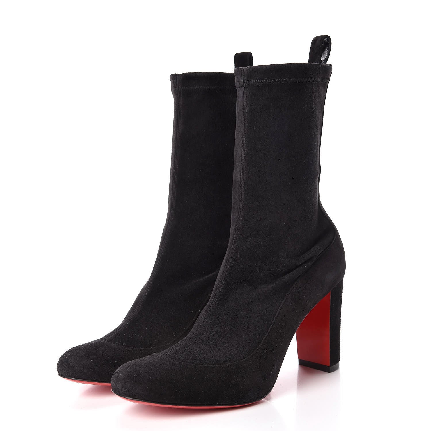 Christian Louboutin Veau Velours Stretch Gena 85 Bootie 36 Black 2 of 9