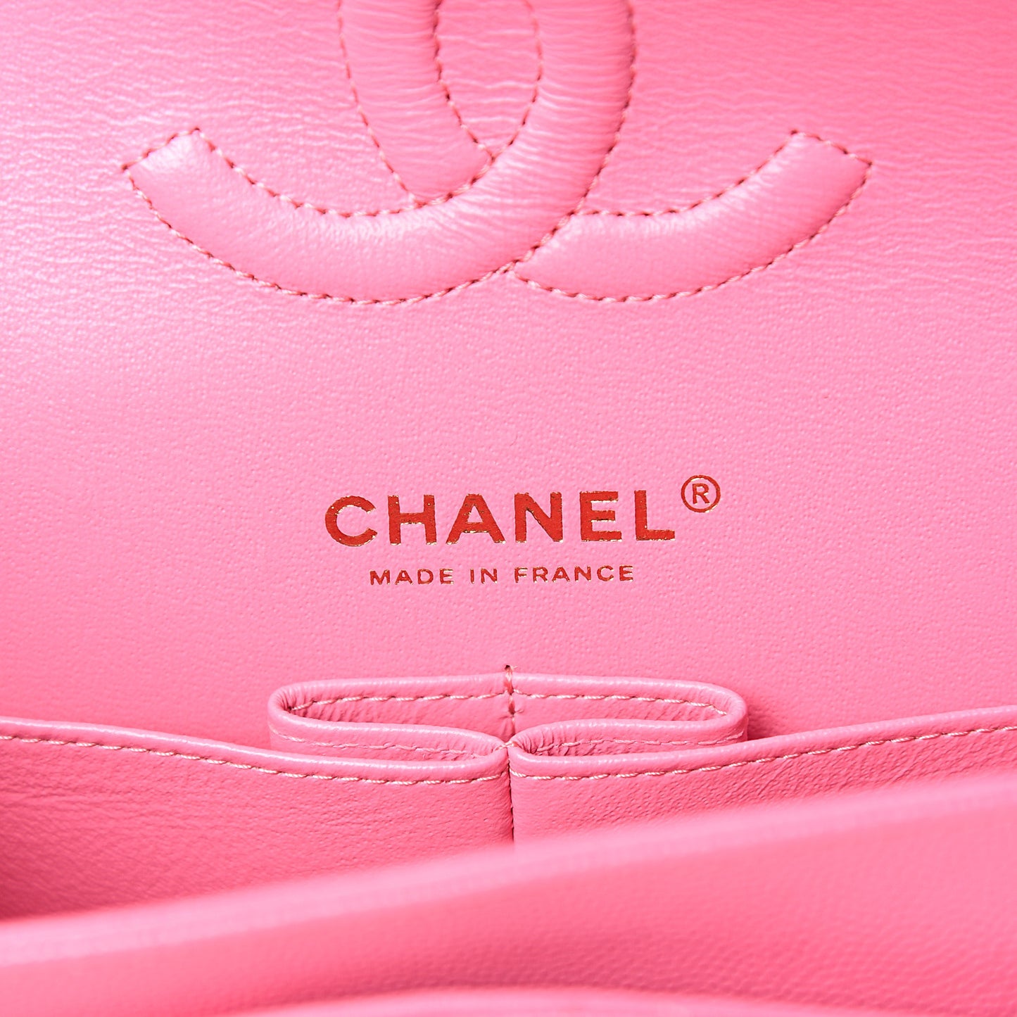 Caviar Quilted Medium Double Flap Pink