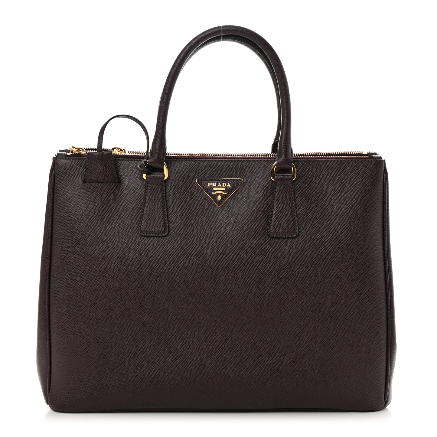 Saffiano Lux Large Galleria Double Zip Tote Granato