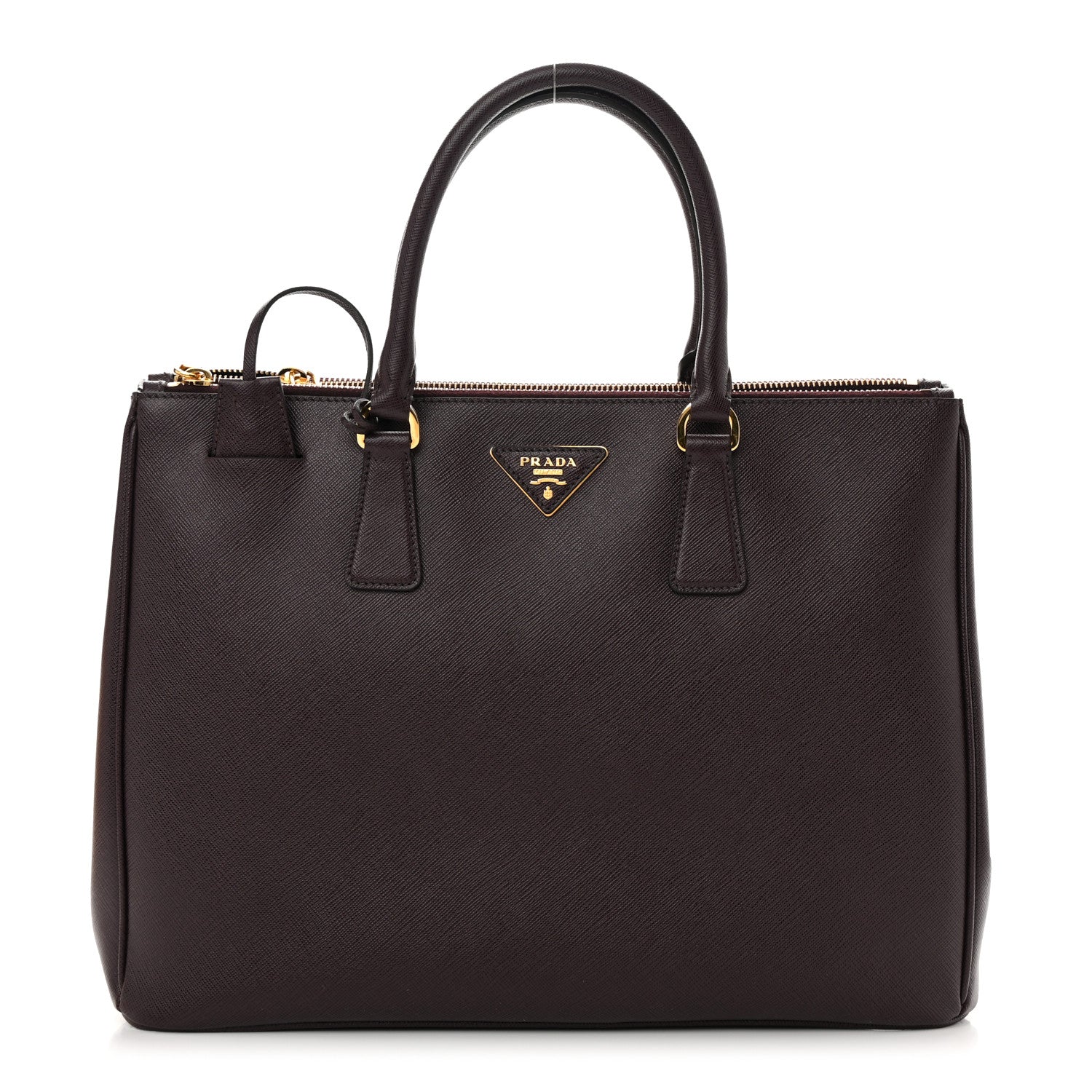 Prada Saffiano Lux Large Galleria Double Zip Tote Granato 1 of 20