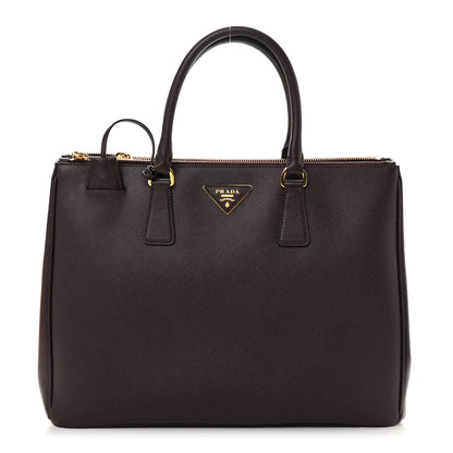 Prada Saffiano Lux Large Galleria Double Zip Tote Granato 1 of 20