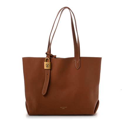 Louis Vuitton Grained Calfskin Low Key Cabas MM Cognac 1 of 9