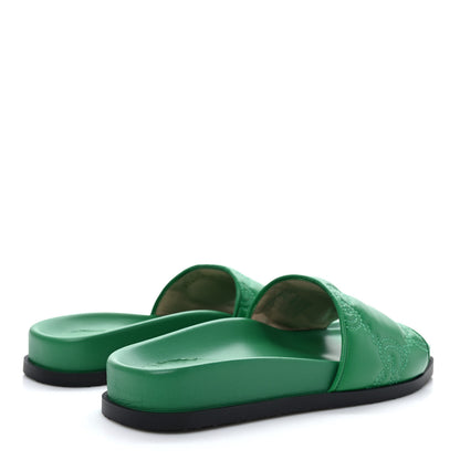 Gucci Nappa GG Matelasse Flat Slide Sandals 36 New Shamarock 4 of 8