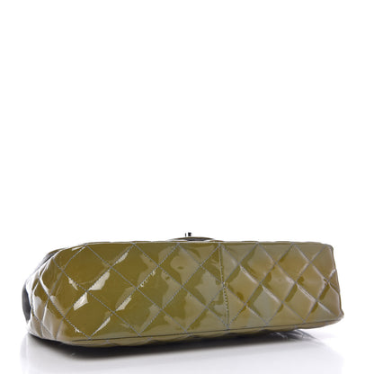 Chanel Patent Quilted Jumbo Single Flap Grey 4 of 10
