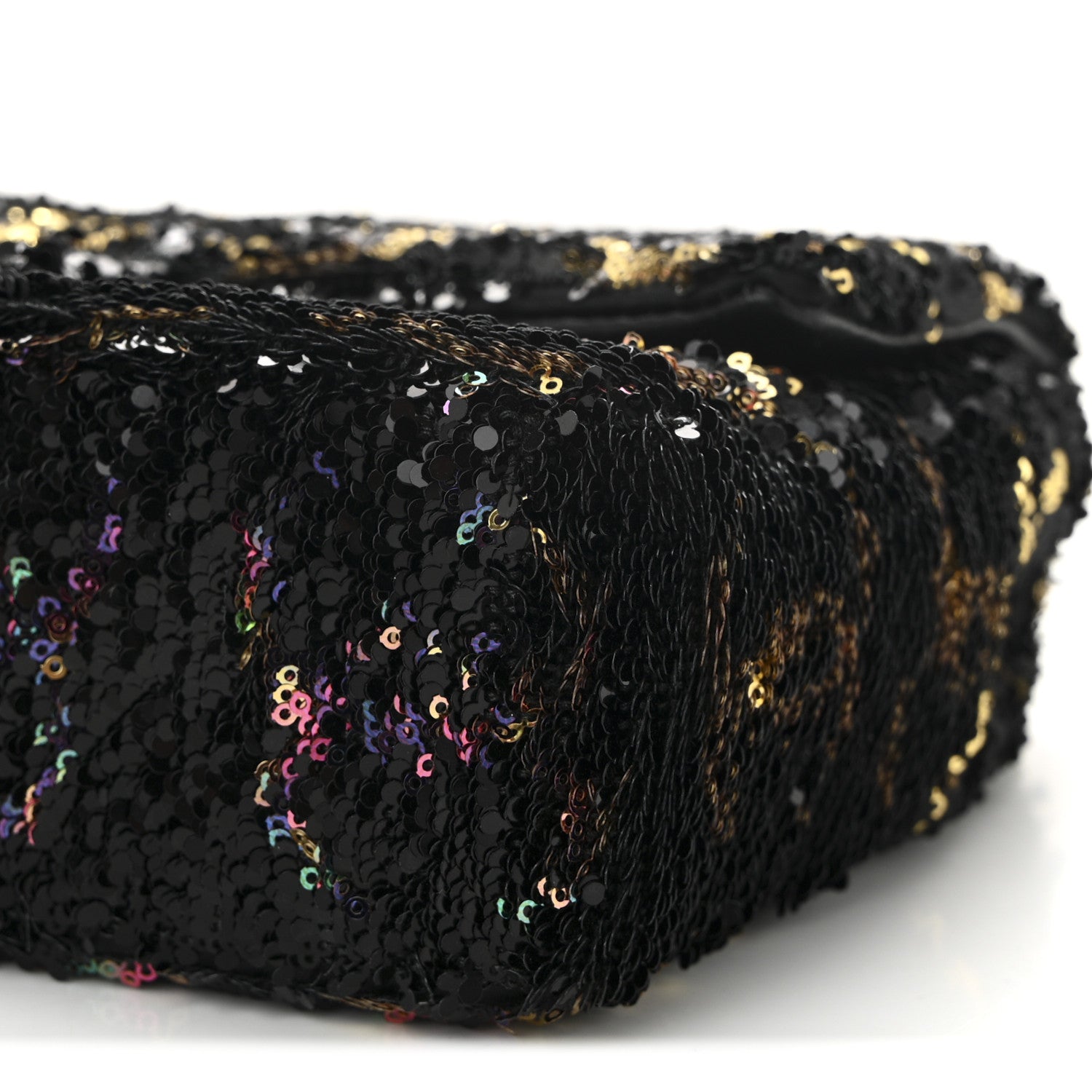 Chanel Sequin CC Small Single Flap Black Multicolor 10 of 10