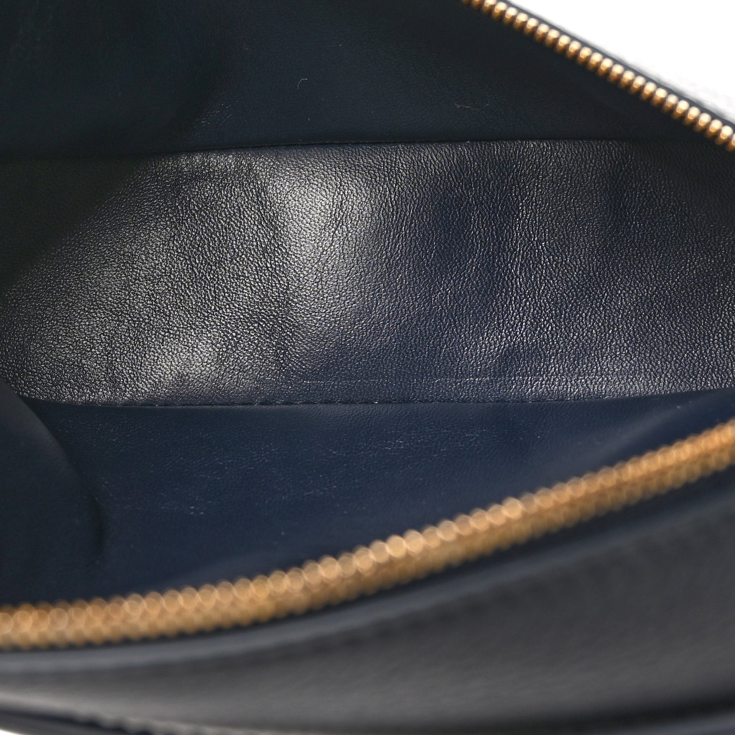 Grained Calfskin L19 Extra Pocket Pouch Navy Blue