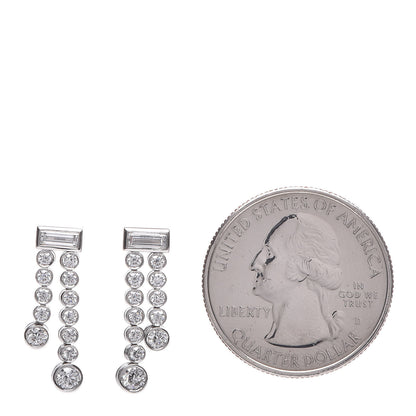Tiffany Platinum Diamond Jazz Double Drop Earrings 2 of 6