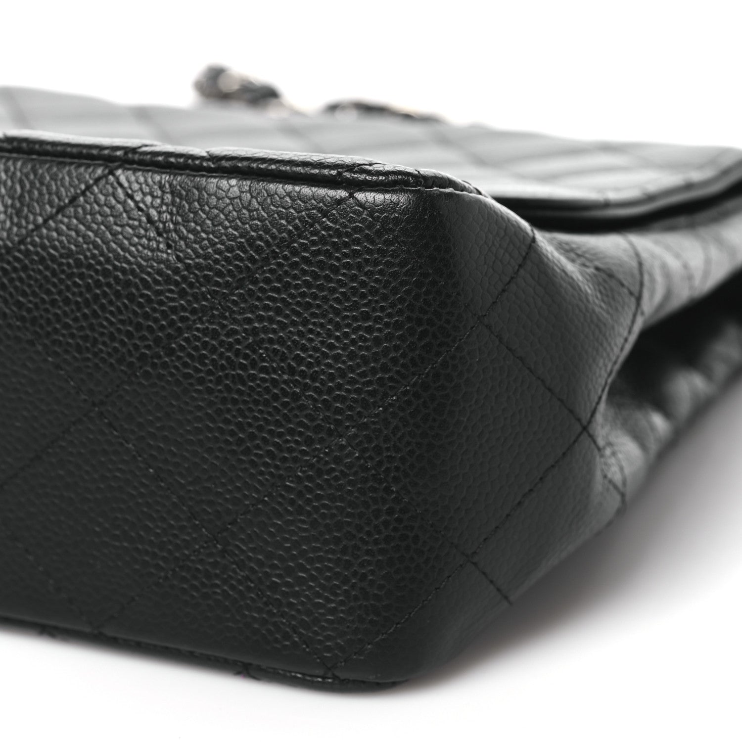Chanel Caviar Quilted Jumbo Single Flap Black 10 of 11