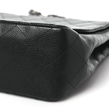 Chanel Caviar Quilted Jumbo Single Flap Black 10 of 11