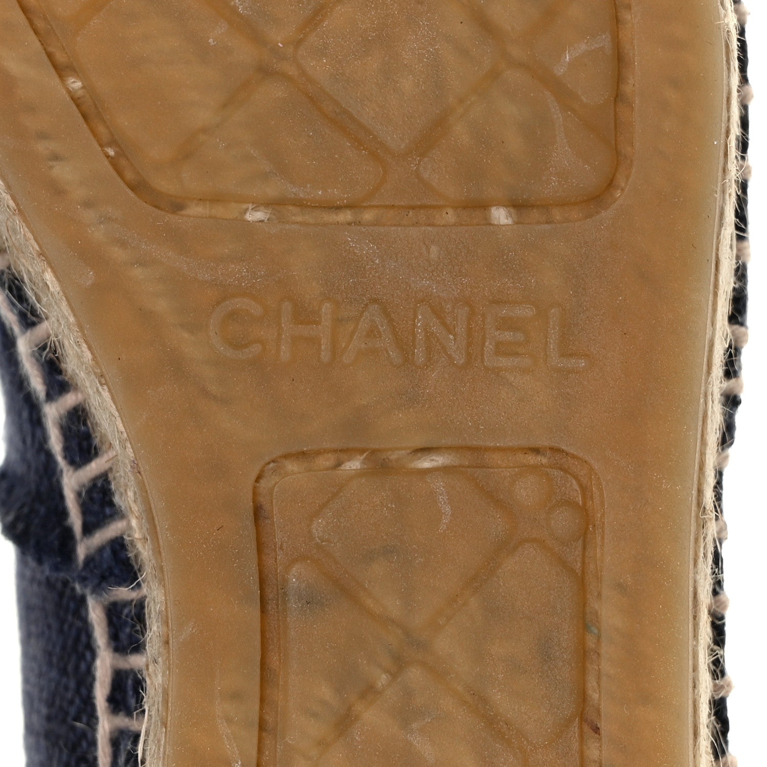 Chanel Denim Toile CC Espadrilles 35 Navy Black 7 of 10