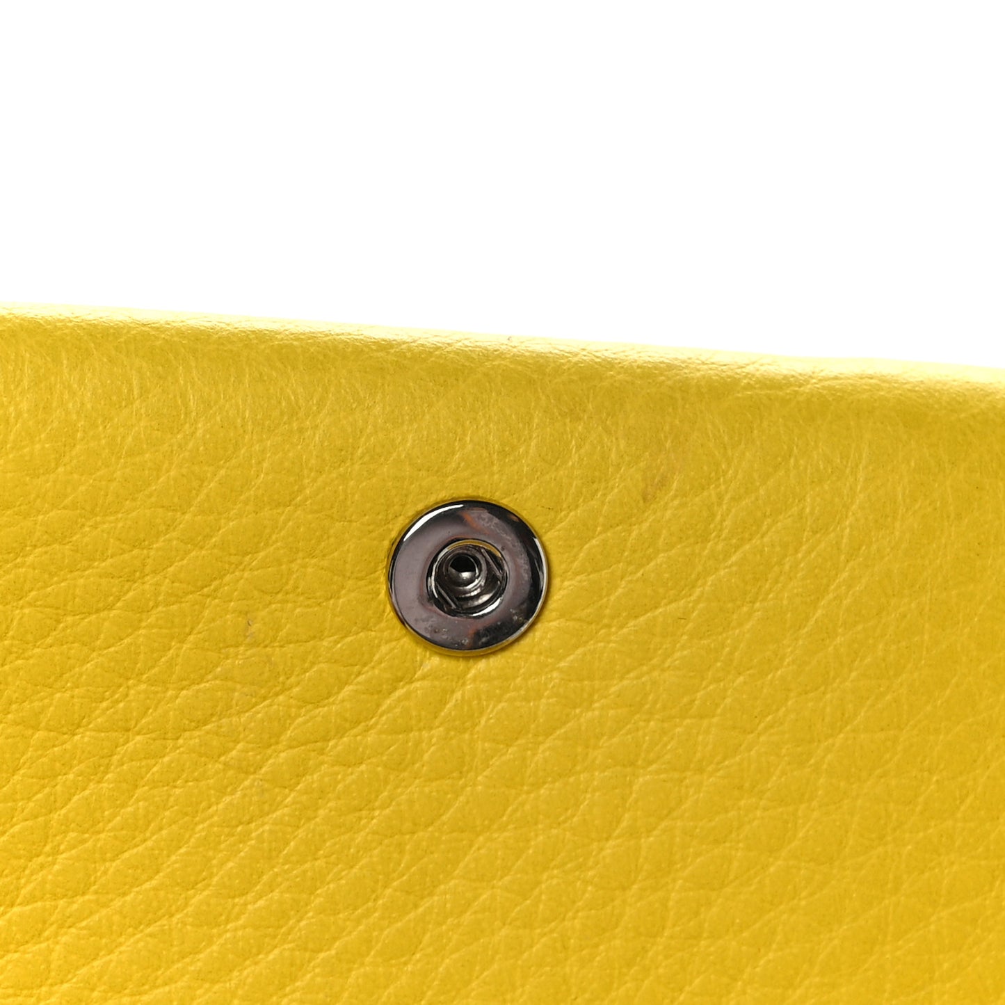 Smooth Calfskin Mini Papier Wallet Jaune Soleil