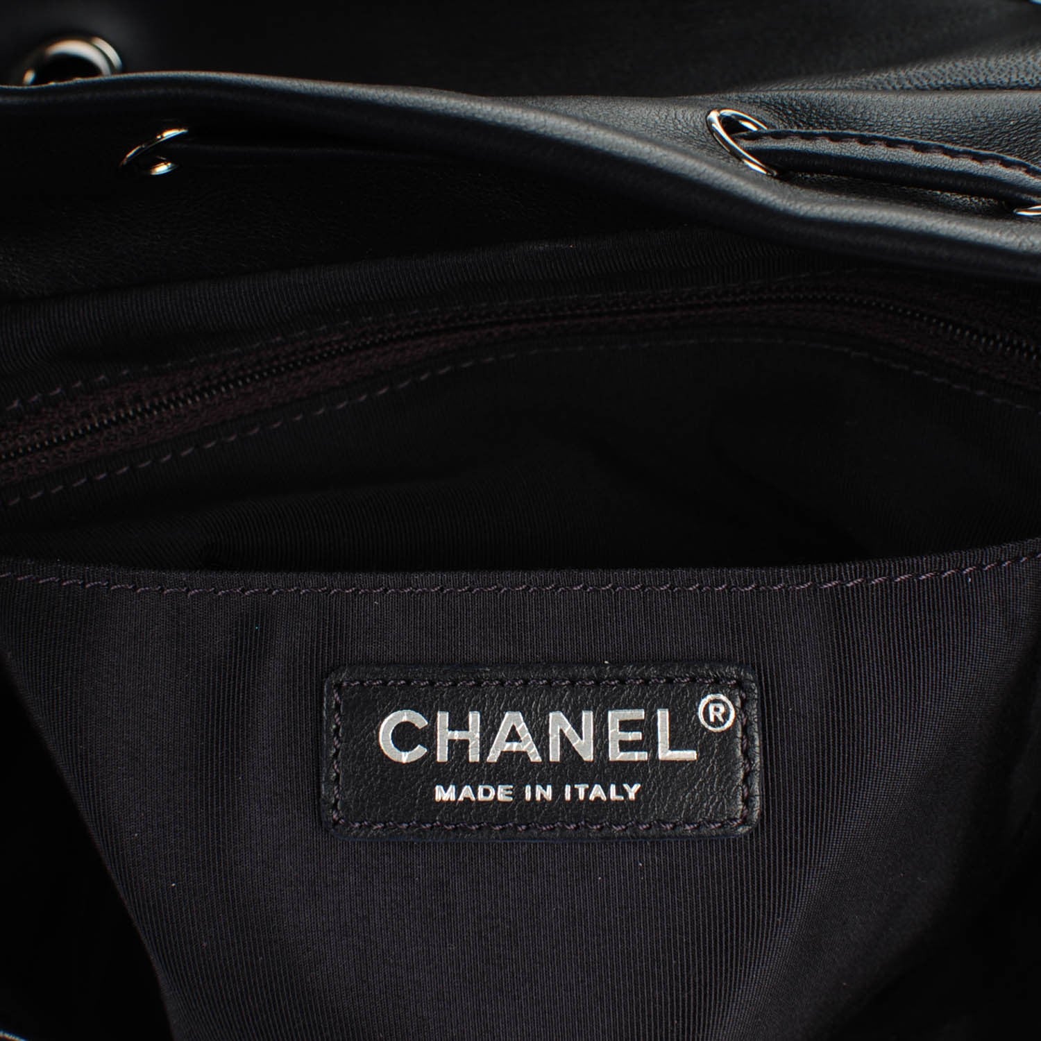 Chanel Lambskin Quilted Large Urban Spirit Backpack Navy 7 of 7