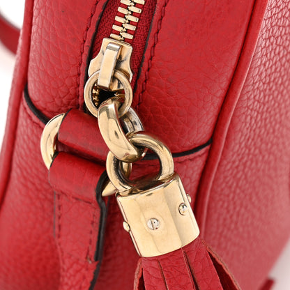Gucci Pebbled Calfskin Small Soho Disco Bag Tabasco Red 11 of 12