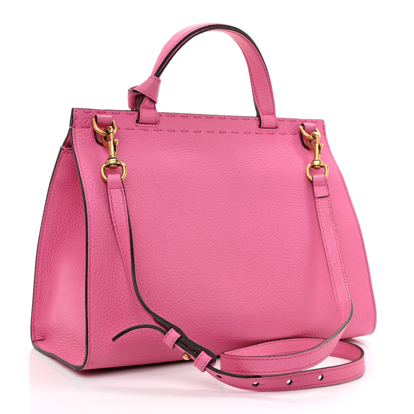 Calfskin Small GG Marmont Top Handle Bag Pink Tropical Flower