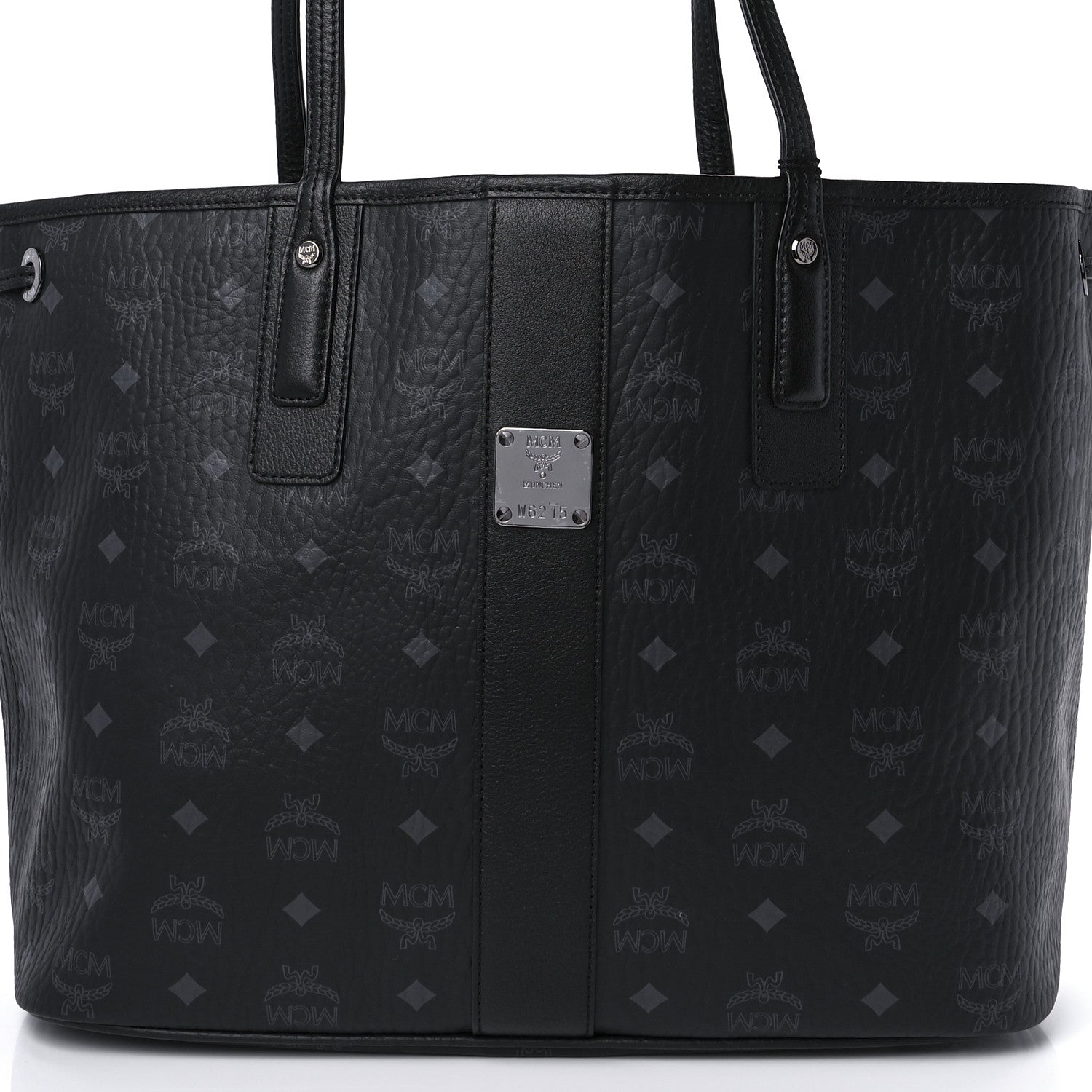MCM Visetos Medium Reversible Shopper Tote Black 11 of 14