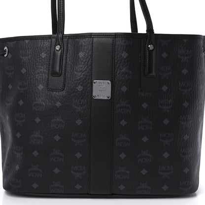 MCM Visetos Medium Reversible Shopper Tote Black 11 of 14