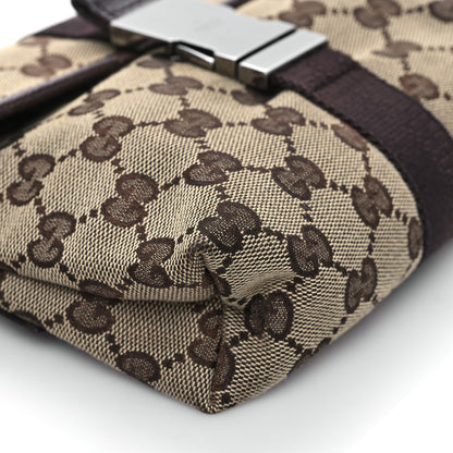 Gucci GG Monogram Buckle Belt Bag Dark Brown 8 of 9