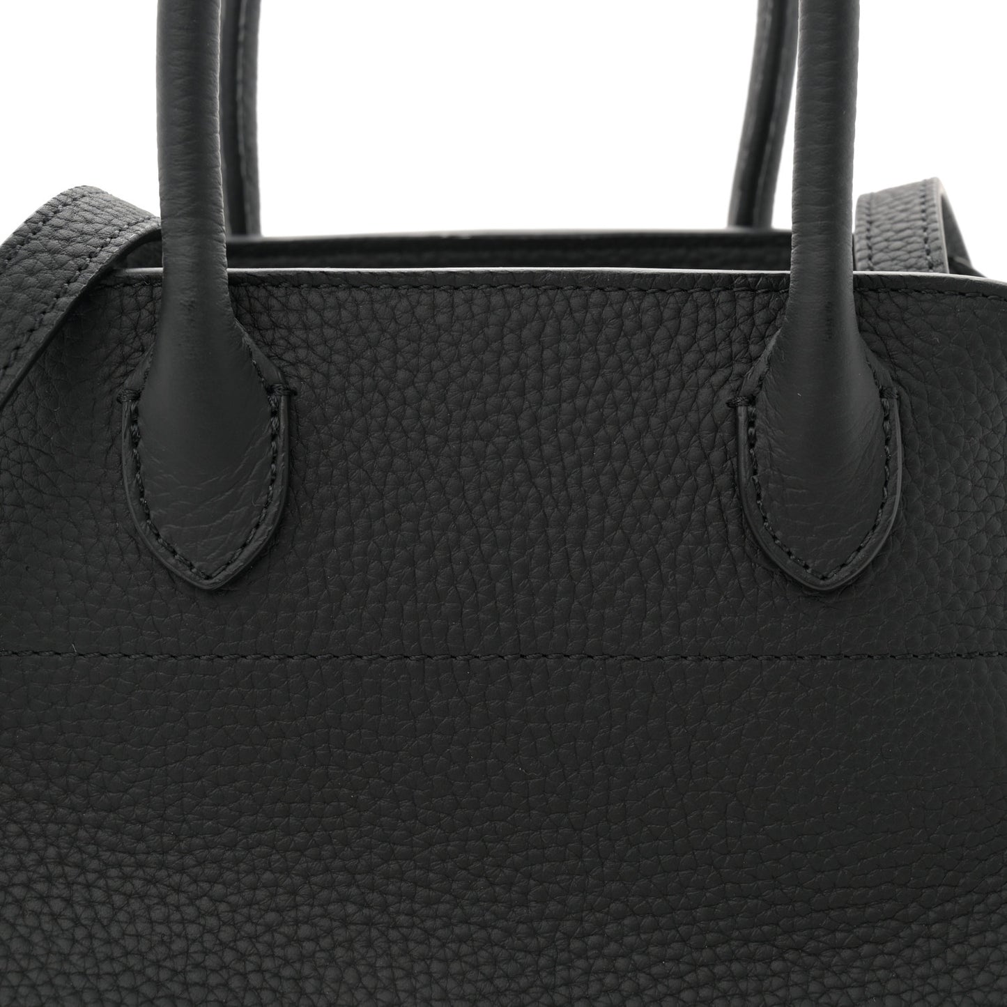 Grained Calfskin Soft Margaux 10 Bag Black