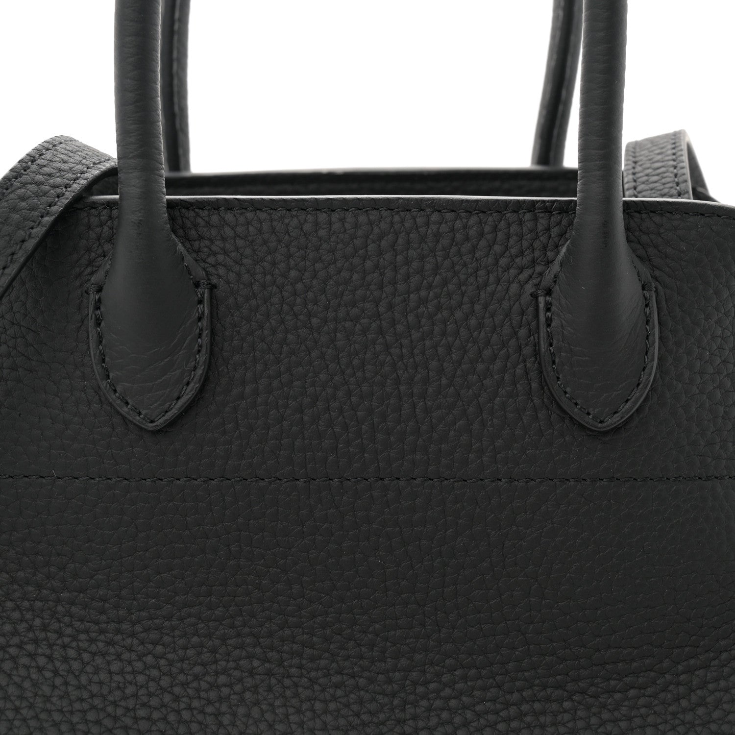The Row Grained Calfskin Soft Margaux 10 Bag Black 7 of 9
